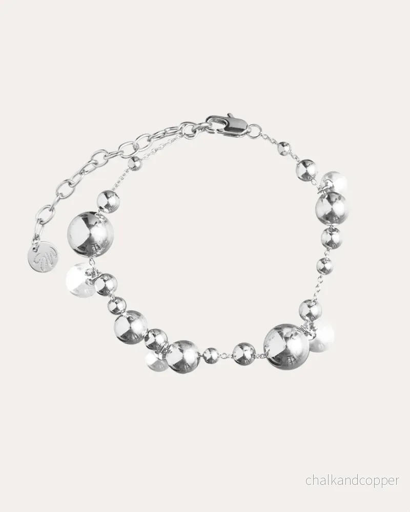 Bubbles Pearl – Silverarmband