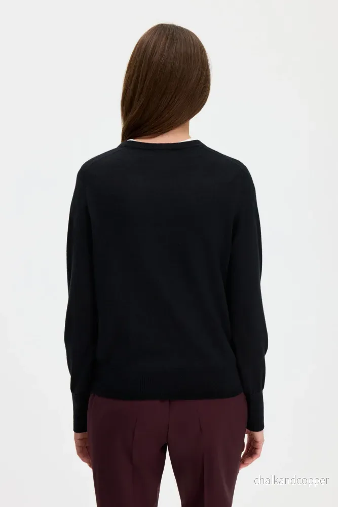 Merino R-Neck Sweater Black Filippa K - Bild 3