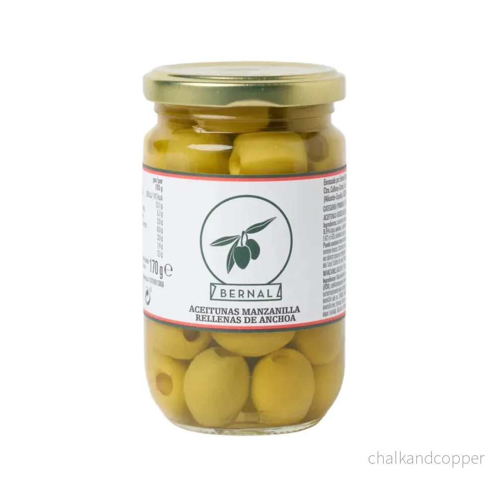 Urkärnade Manzanillaoliver 150g – Bernal