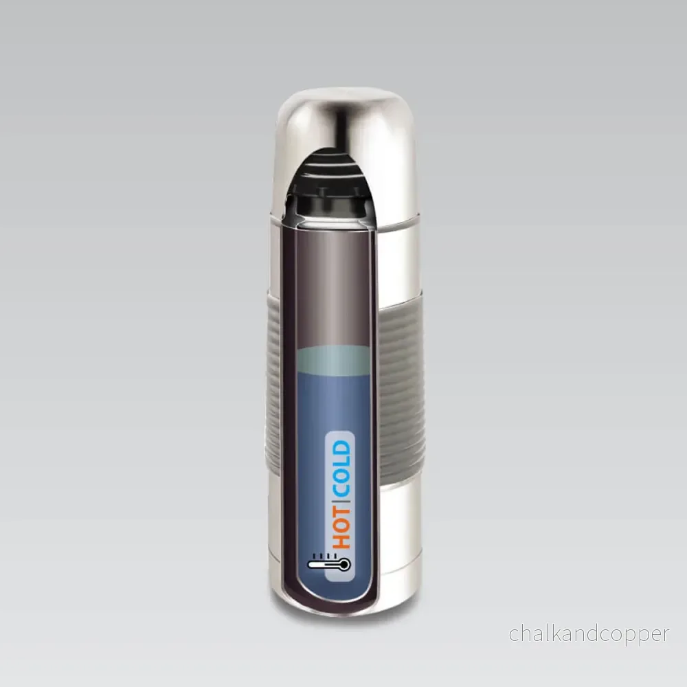 Termos 750 ml Maestro MR-1630-75 rostfritt stål 29,5 x 8,5 cm - Bild 3