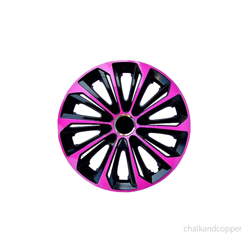 16” NRM EXTRA STRONG PINK BLACK PINK BLACK navkapslar rosa/svart 4 stycken 16” NRM EXTRA STRONG PINK BLACK PINK BLACK navkapslar rosa/svart 4 stycken