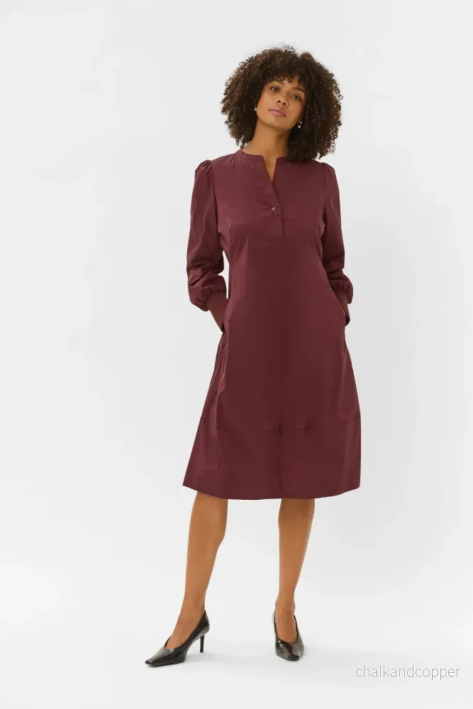 Antoinett Rib Dress Chocolate Truffle Culture