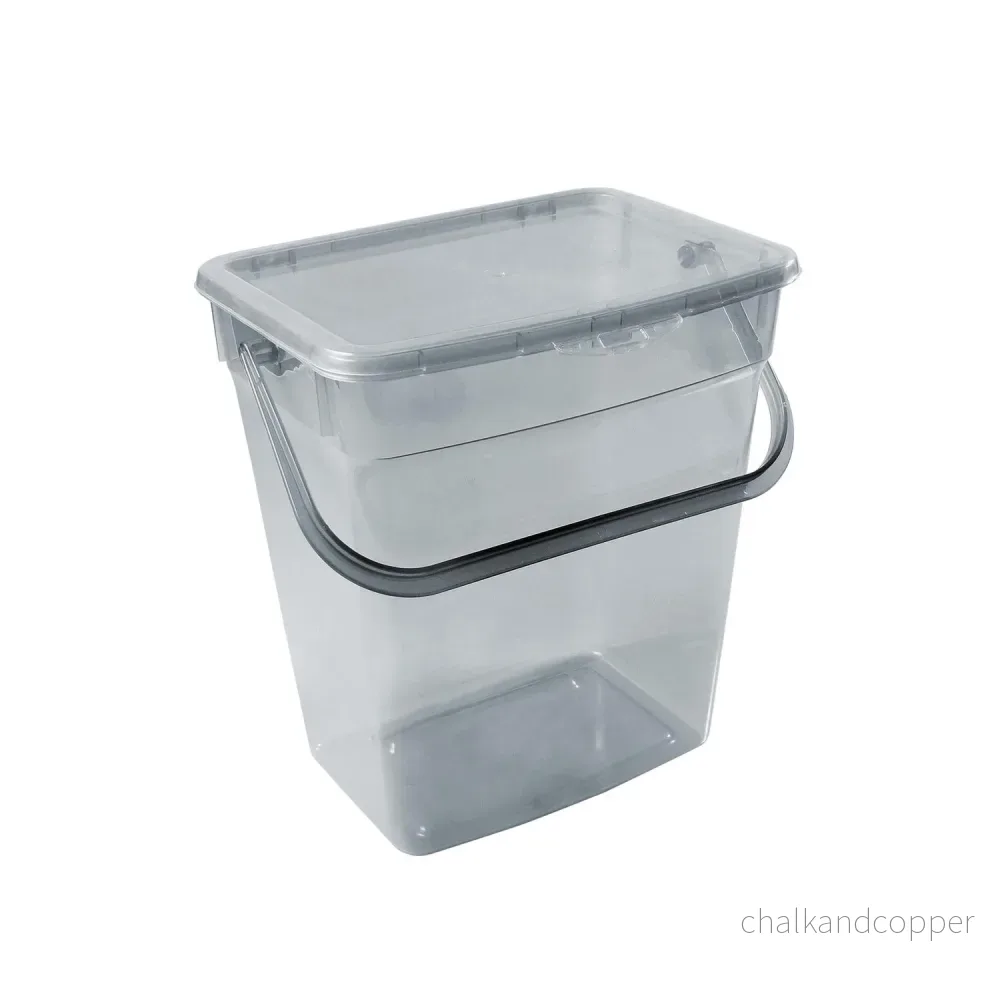 Plast Team 10L pulverbehållare transparent - Grå