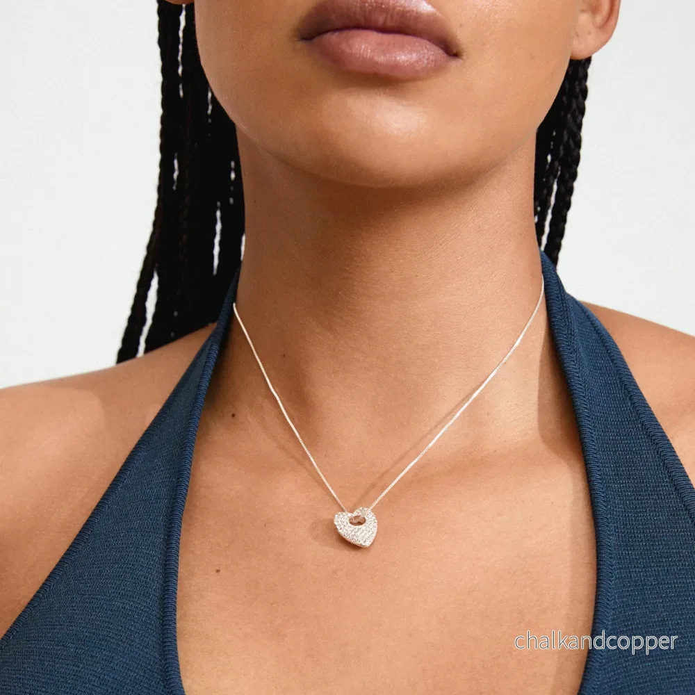 Dune Heart Necklace Silver Pilgrim Dune Heart Necklace Silver Pilgrim