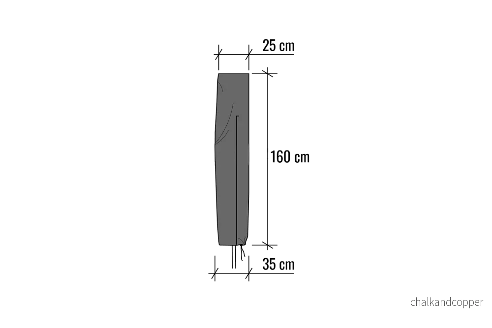 Solid Parasollskydd – Stor