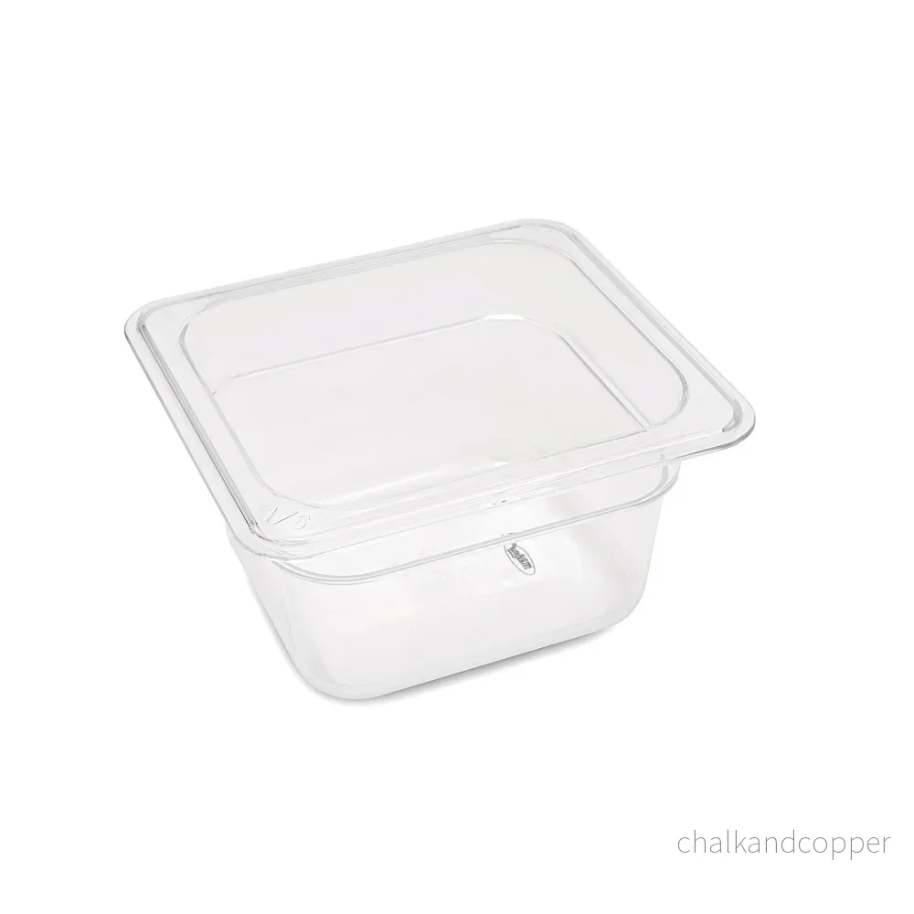 Gastronormbehållare - 3 st - 1/6 GN - 10 cm djup - Polykarbonat