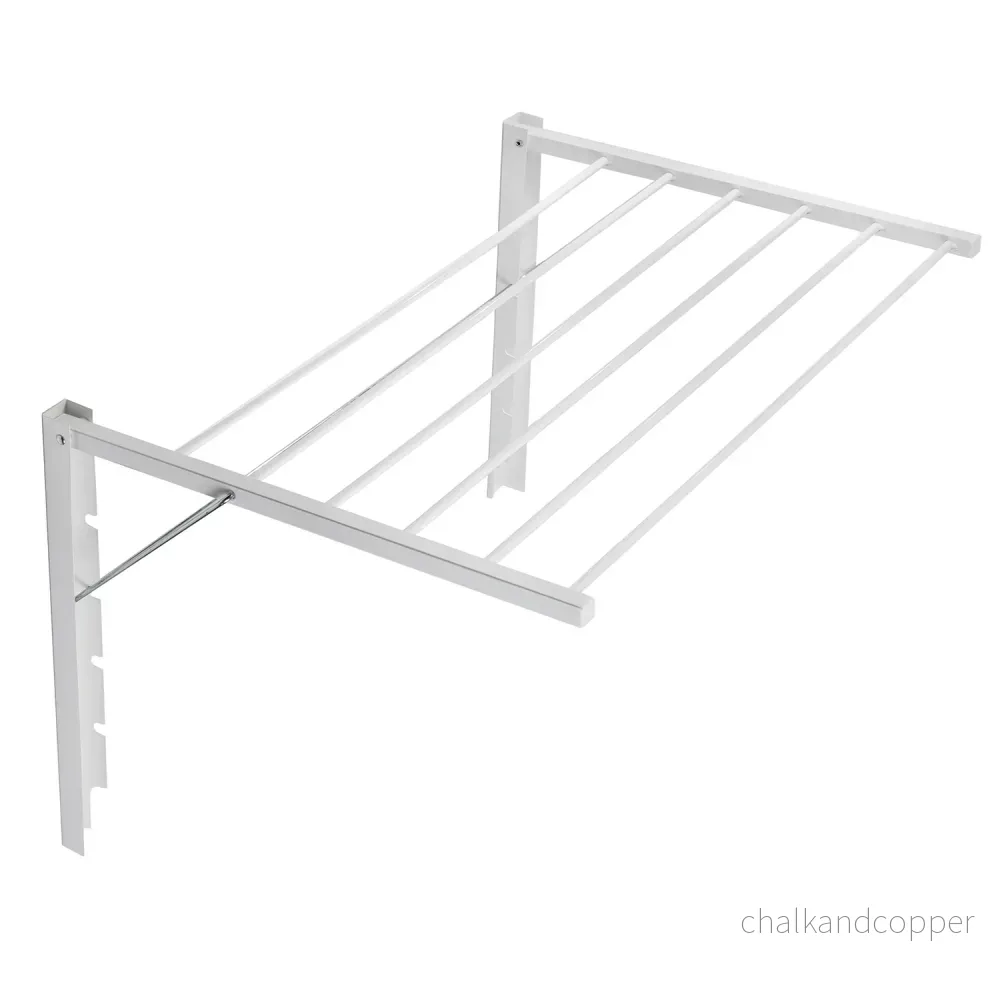 Majka Väggmonterad tvättmaskin Väggmonterad torkställning (100cm, vit)