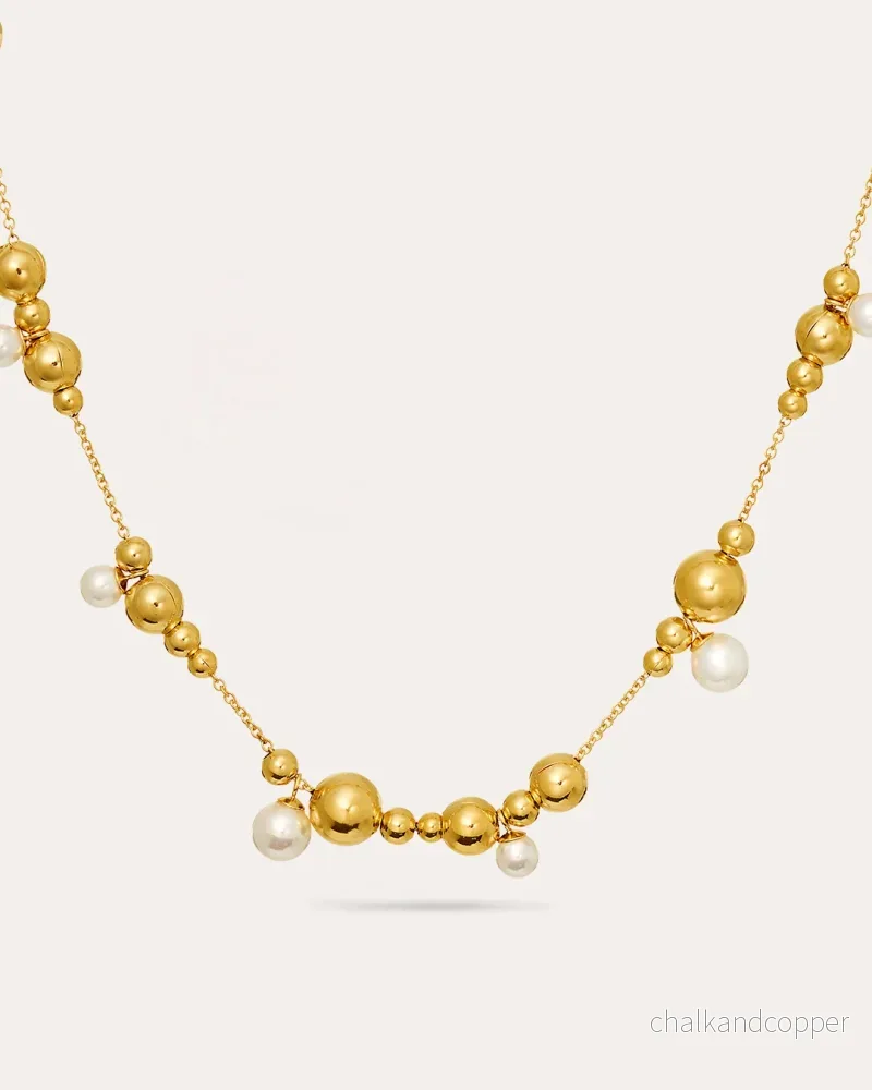 Bubbles Pearl – Guldhalsband