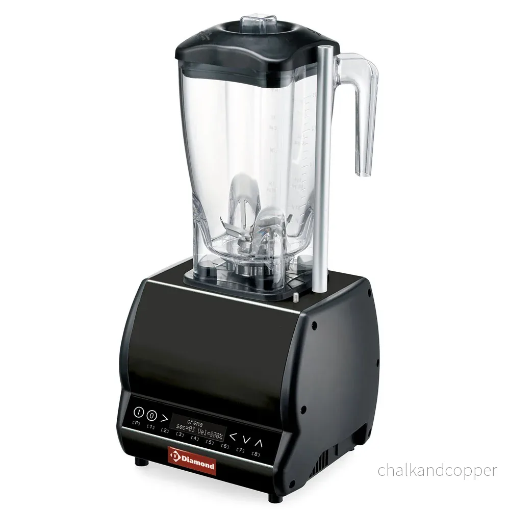 Professionell mixer, fyrkantigt glas 2 lit., variabel hastighet, programmerbar