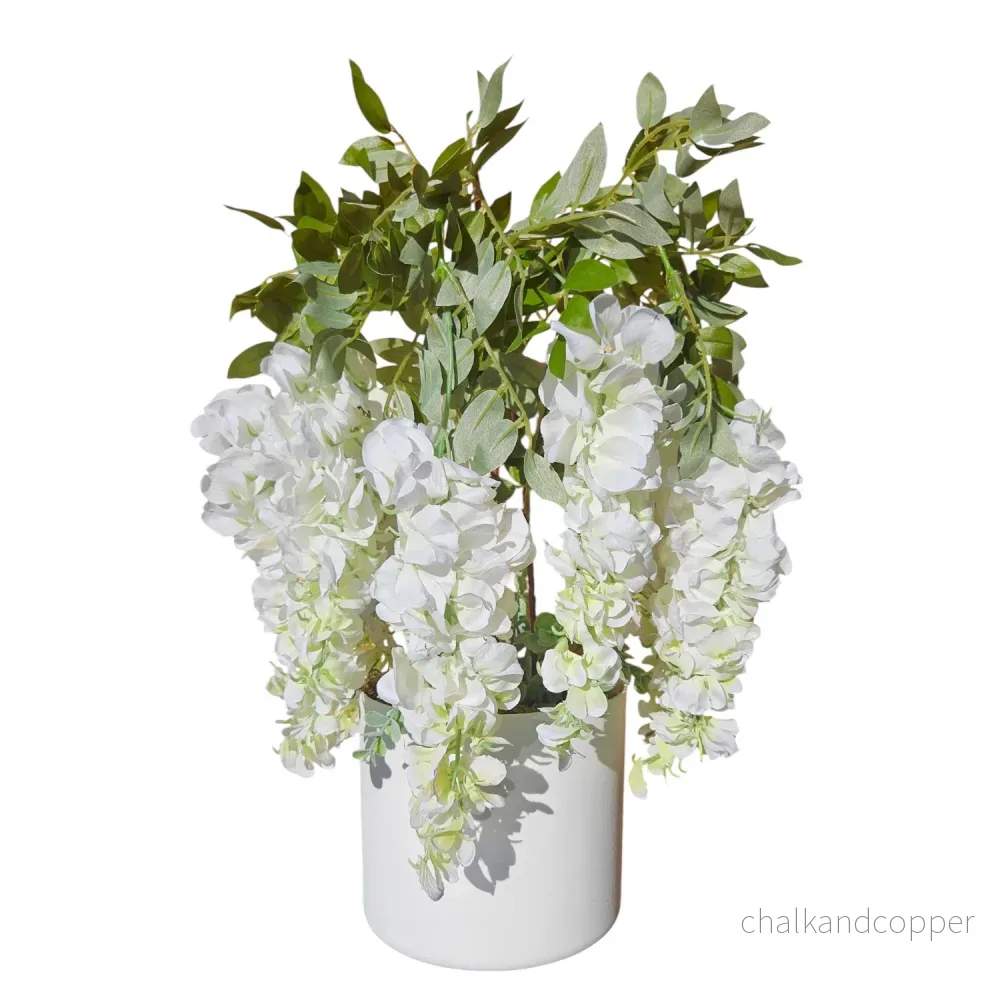 Damich konstgjord blåregn, 3-stänglade blommor, 9 blomställningar, 9pwb