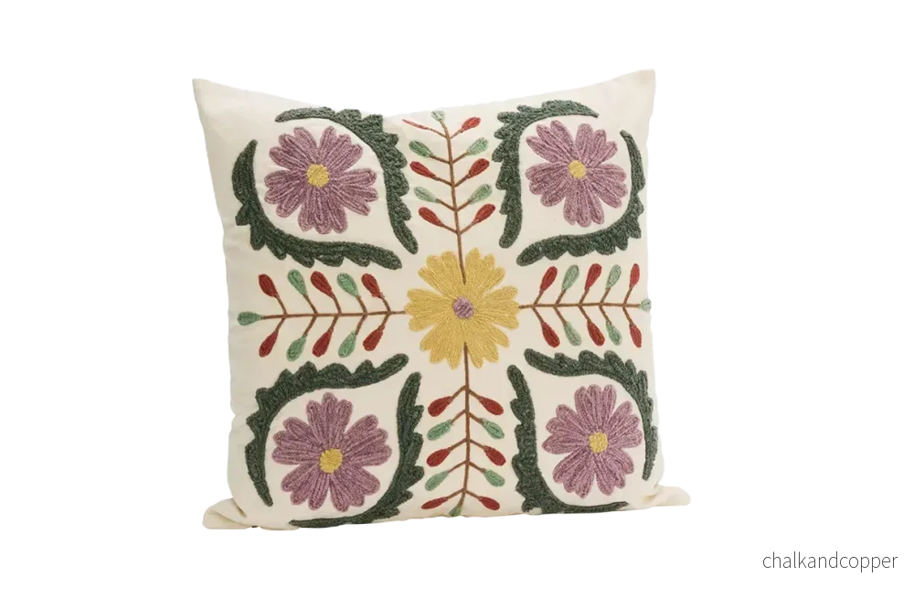 Suzani Broderat Kuddfodral 45 x 45 cm