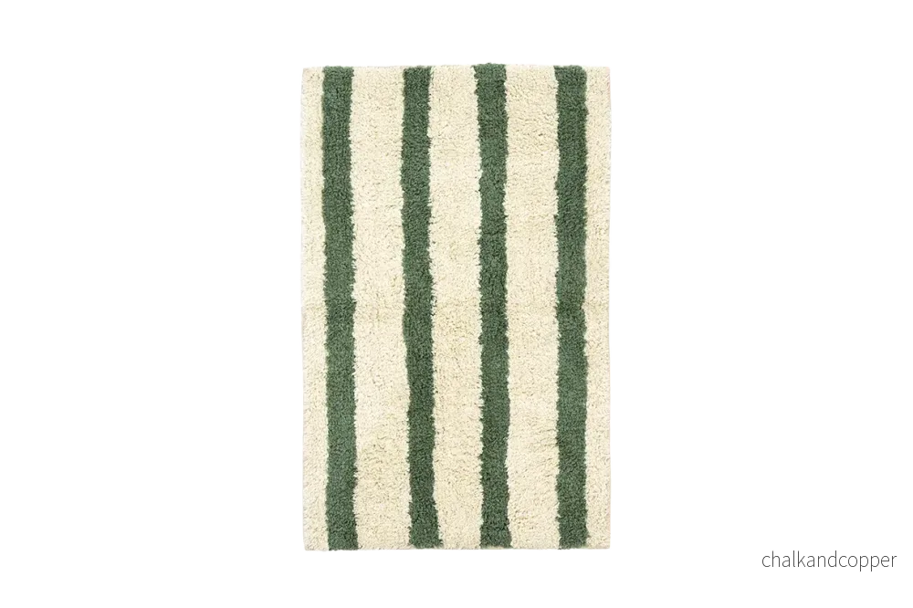 Randig tuftad badrumsmatta 50 x 80 cm Randig tuftad badrumsmatta 50 x 80 cm