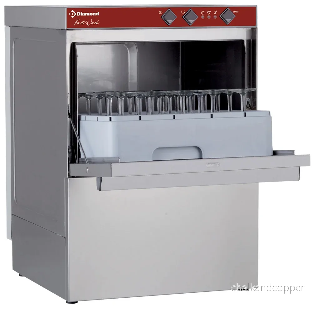 Glasdisk- och diskmaskin fyrkantig korg 450×450 mm