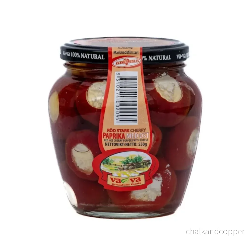 Cherry röd paprika med ost stark 550 g