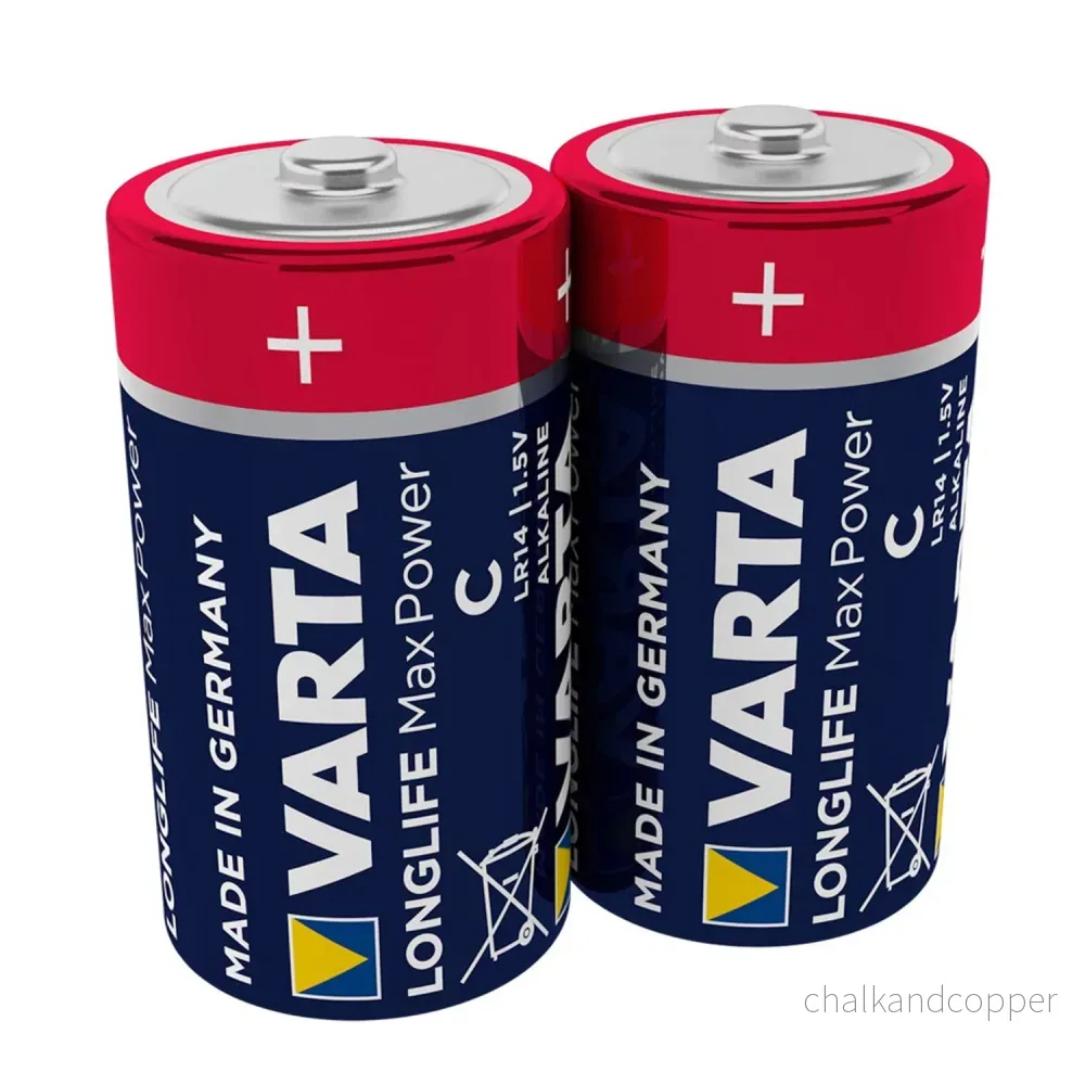 Alkaliska batterier 2x Varta Longlife Max Power R14 - Bild 2