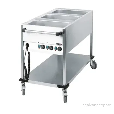 Bain-Marie – Vagn med hjul – 3 X GN 1/1