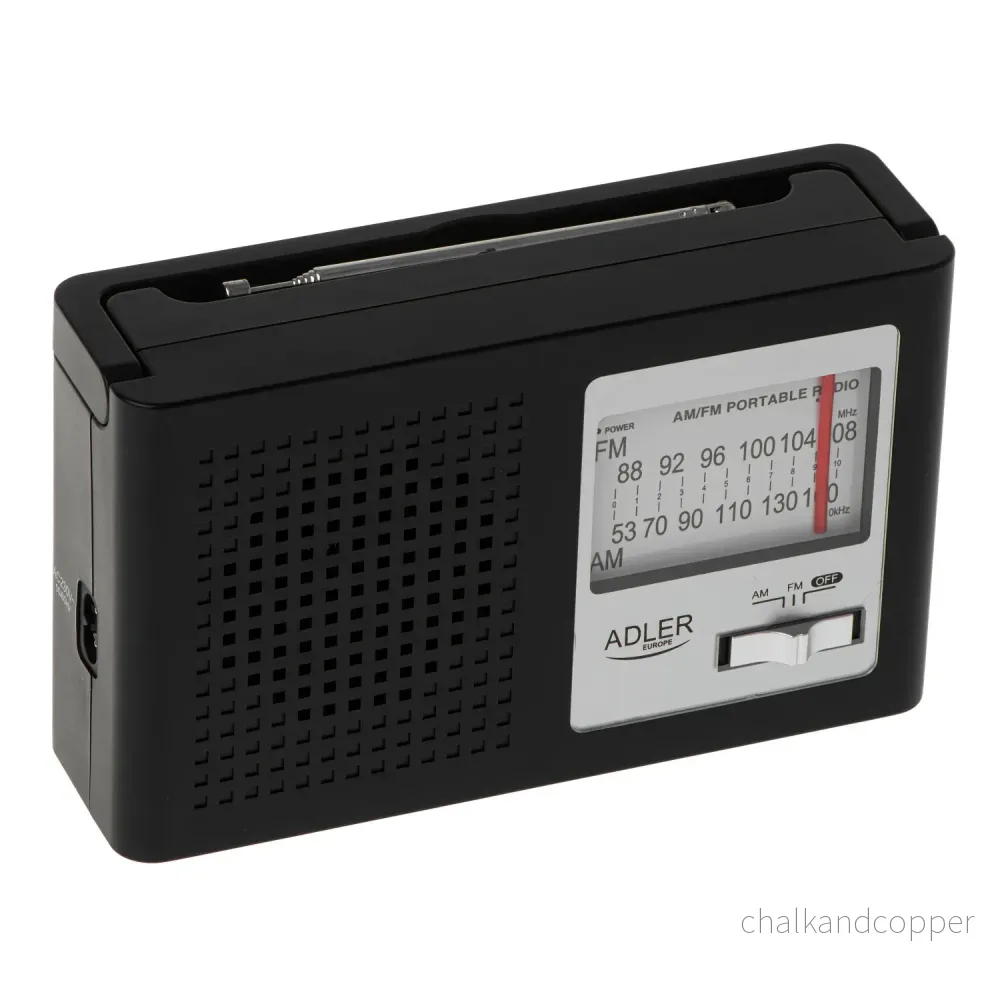 Adler radio, bärbar, AM och FM, antenn, nät- och batteridrift, AD 1909 - Bild 2