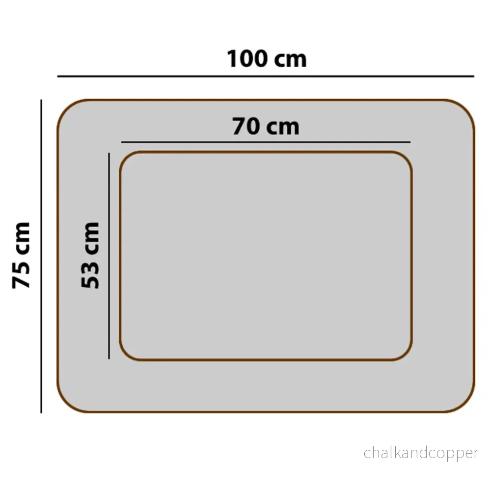 Mestizo Mallorca Comfort Sällskapssäng Hundkorg Hundsoffa Gjord Av Slitstarkt Klädseltyg (yttermått: 100x75cm / innermått: 70x53cm, beige/vit) - Bild 3