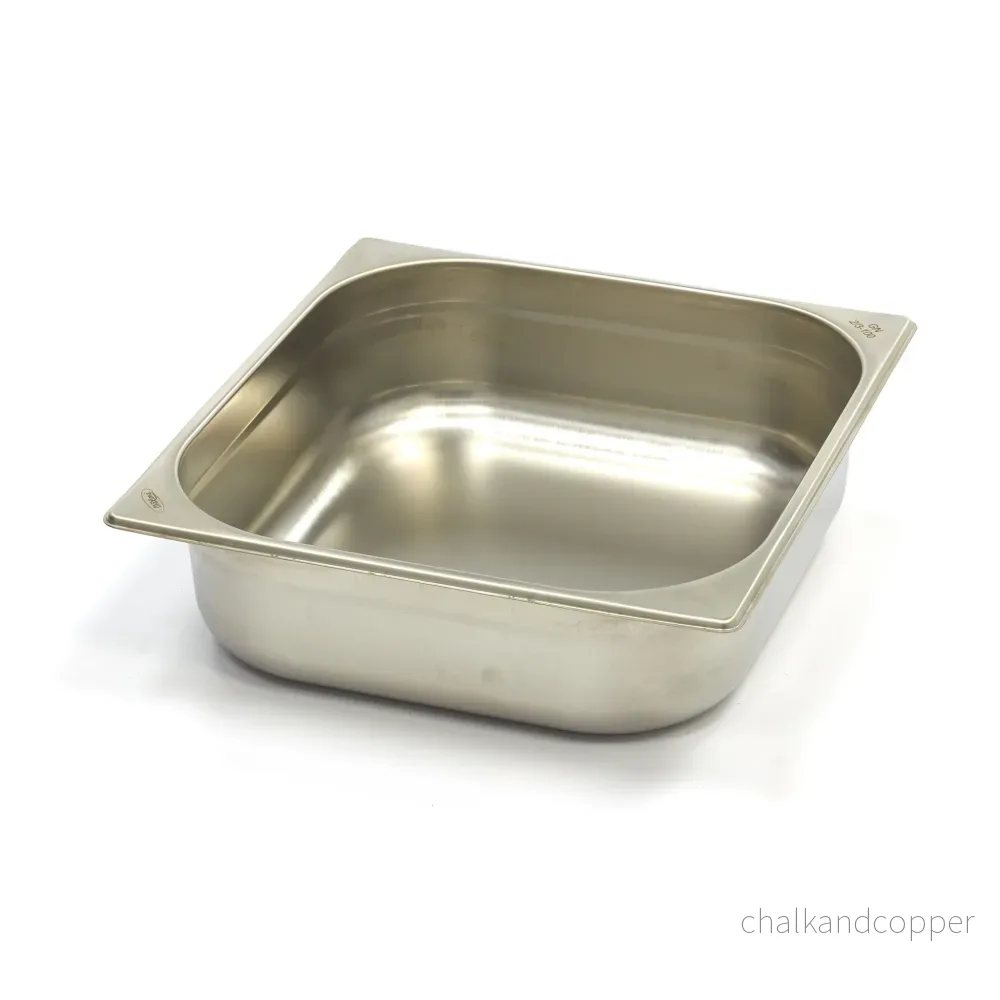 Gastronormbehållare - 3 st - 2/3 GN - 10 cm djup - Rostfritt stål