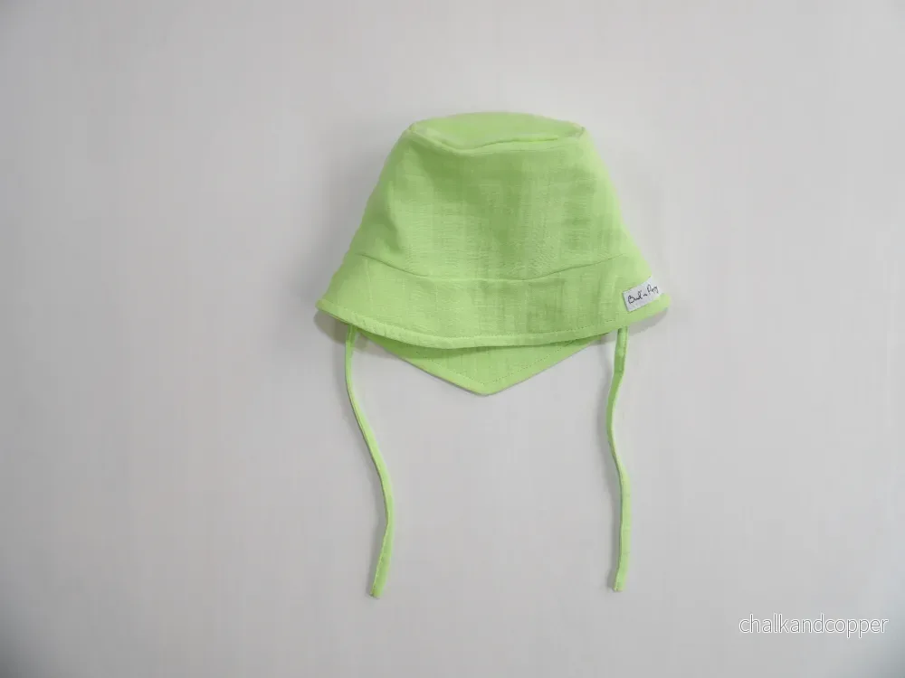 Solhatt i Muslin Lime Sprout - storlek 44/46 (ca 4-9 mån) - Bild 2