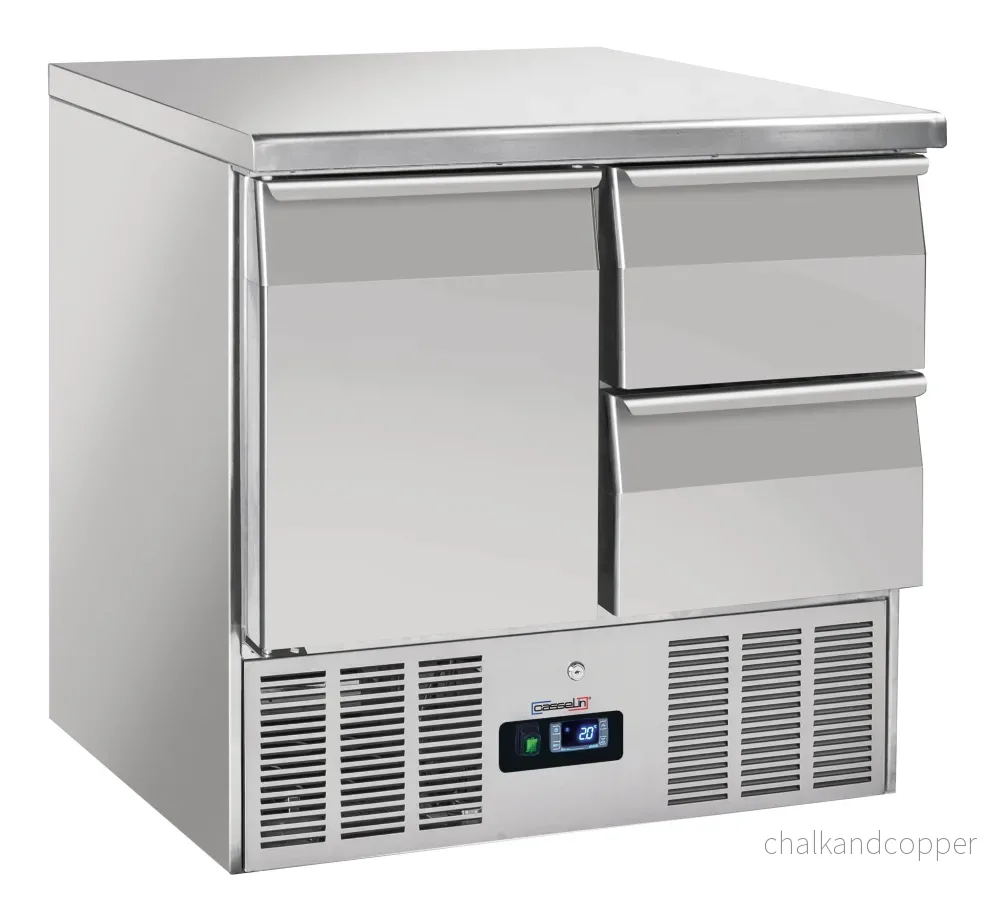 Saladette - Kylt serveringsbord 2 lådor 1 lucka GN 1/1