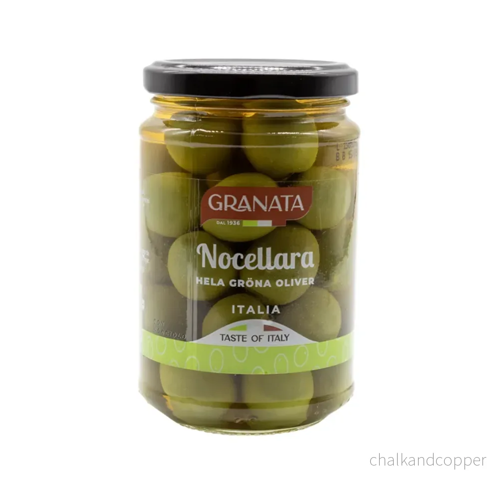 Nocellara – Hela gröna oliver 290 g – Granata