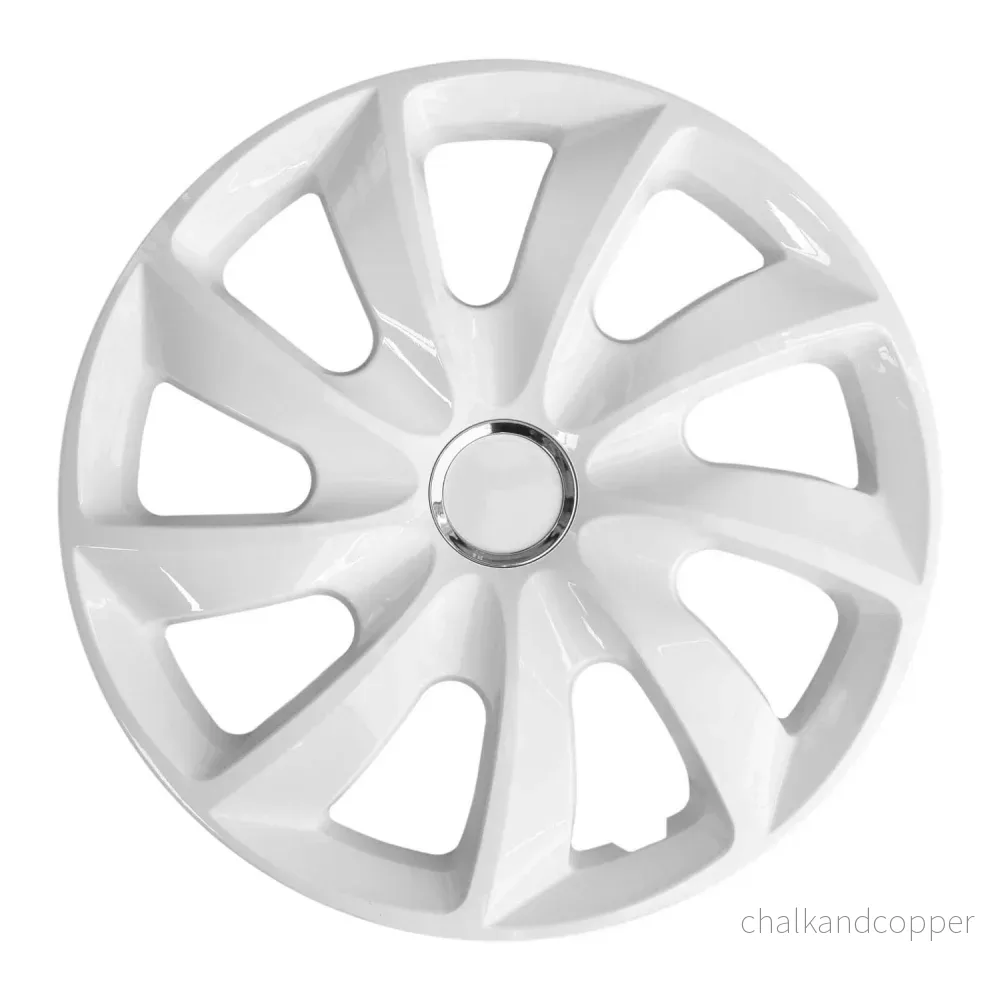 16'' NRM STIG WHITE WHITE PAINTED navkapslar 4 enheter