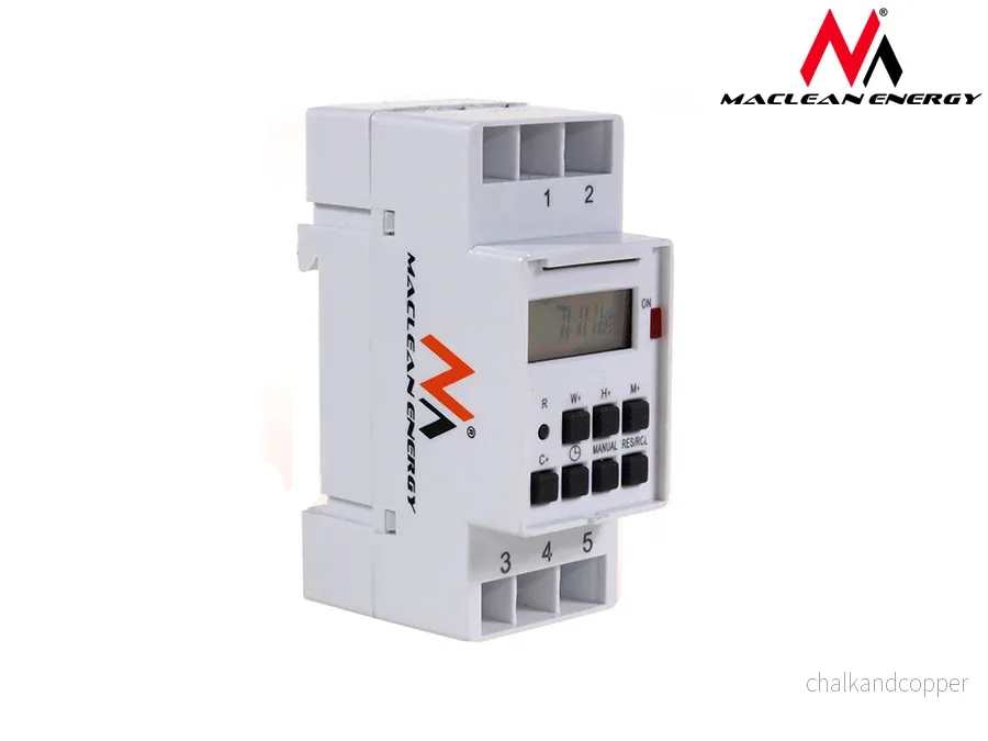 Maclean digital timer, DIN-skena, 10 program, max 156 program, 3600W, MCE09 - Bild 2