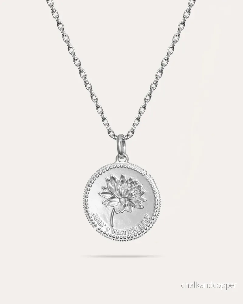 Månadsblomma Juli – Silverhalsband