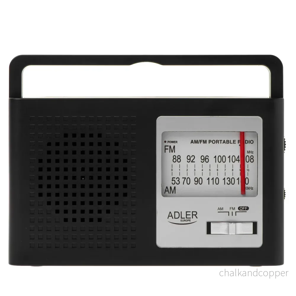 Adler radio, bärbar, AM och FM, antenn, nät- och batteridrift, AD 1909 - Bild 3
