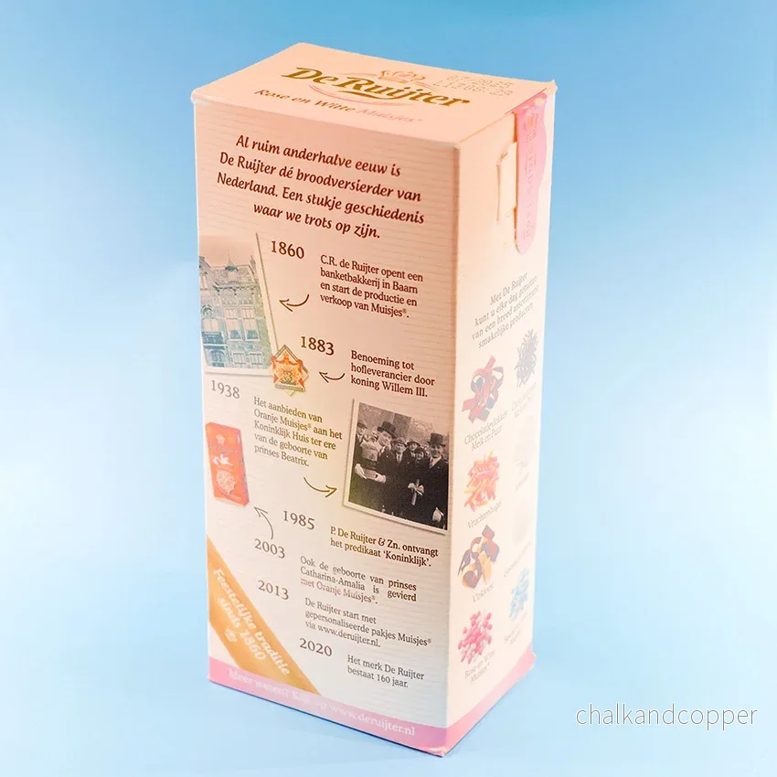 Köp muisjes i Sverige – De Ruijter rosa & vita anissmak sockerströssel 330 g | Klassisk holländsk topping för bröd, beschuit & fika - Bild 2