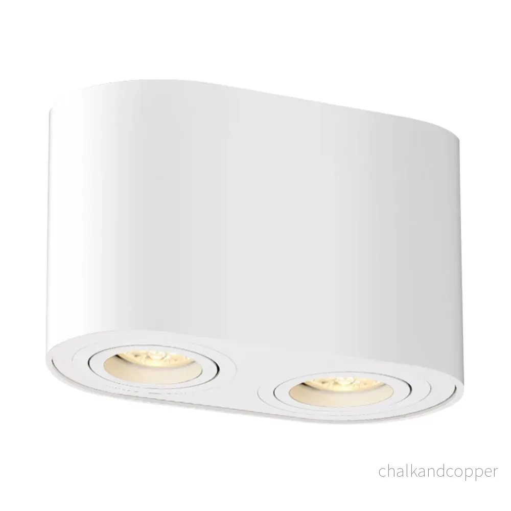 Rabalux taklampa, 2x GU10-sockel, max 42W, vit, Kobald