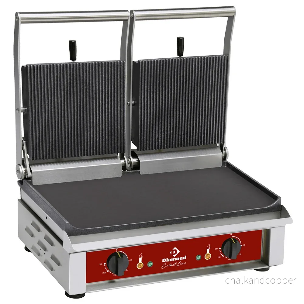 DUBBEL kontaktgrill, emaljerade plattor DUBBEL kontaktgrill, emaljerade plattor