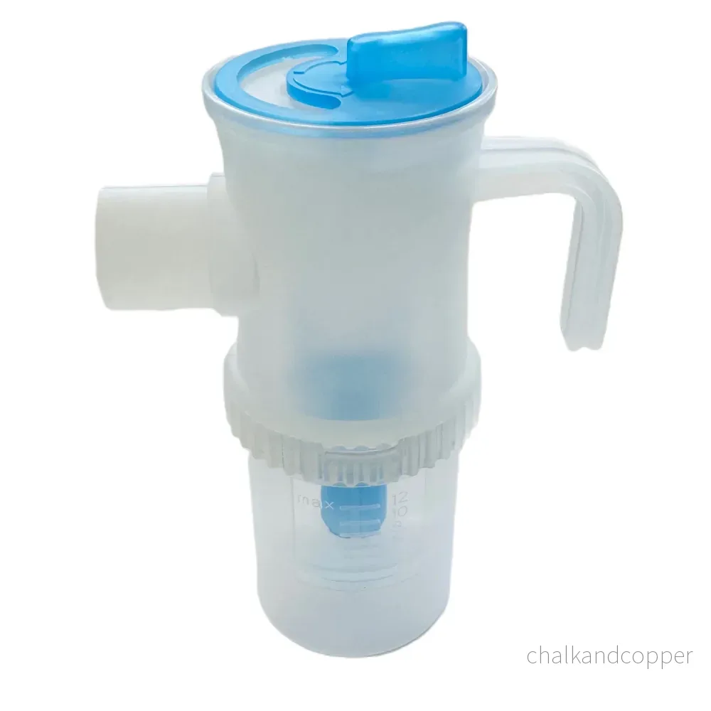 Tillbehörssats för inhalation/nebulisering Omnibus, stor 12 ml nebulisator, blå färg, 5 reservfilter, hastighetsreglering - Bild 2