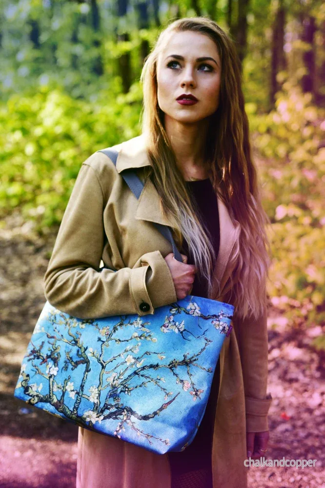 Holi Axelväska Med Dragkedja För Damer Shopper Lämplig För A4 Väska Almond - Bild 3
