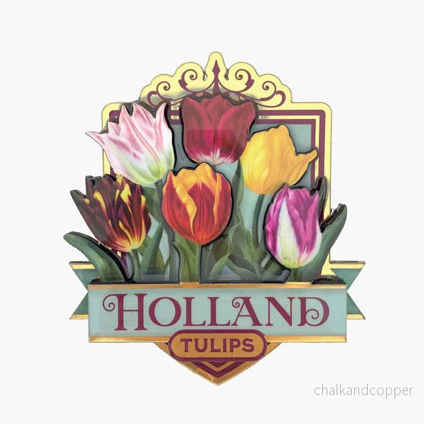 Pretty Tulips Magnet Grön – Exklusiv Tulpan Design i MDF Pretty Tulips Magnet Grön – Exklusiv Tulpan Design i MDF