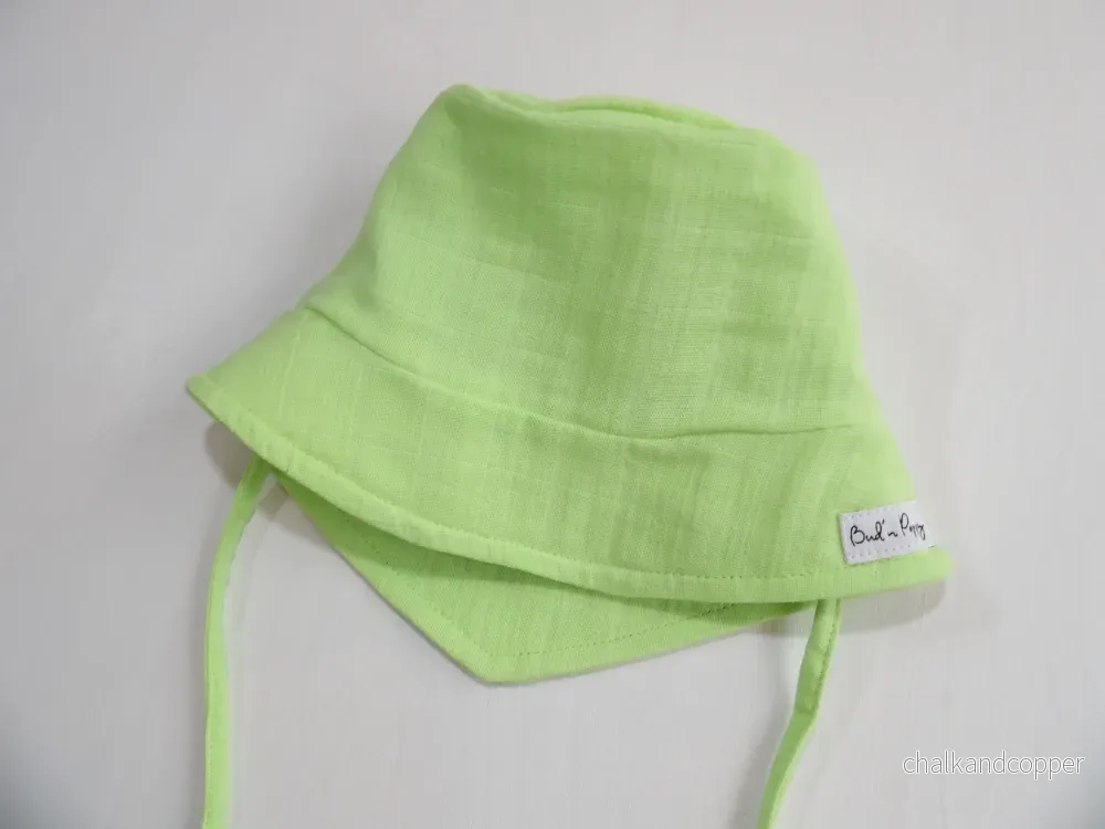 Solhatt i Muslin Lime Sprout - storlek 44/46 (ca 4-9 mån) - Bild 3