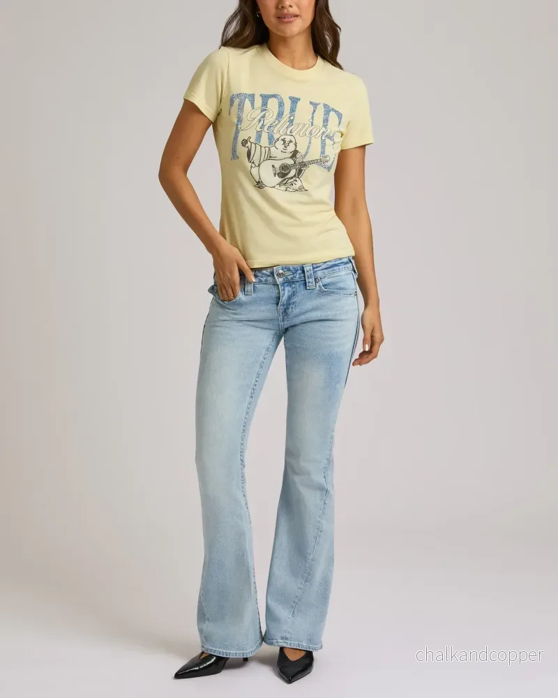 True Religion jeans - Joey Low Rise Flare Flap Serene Meadows - Bild 2