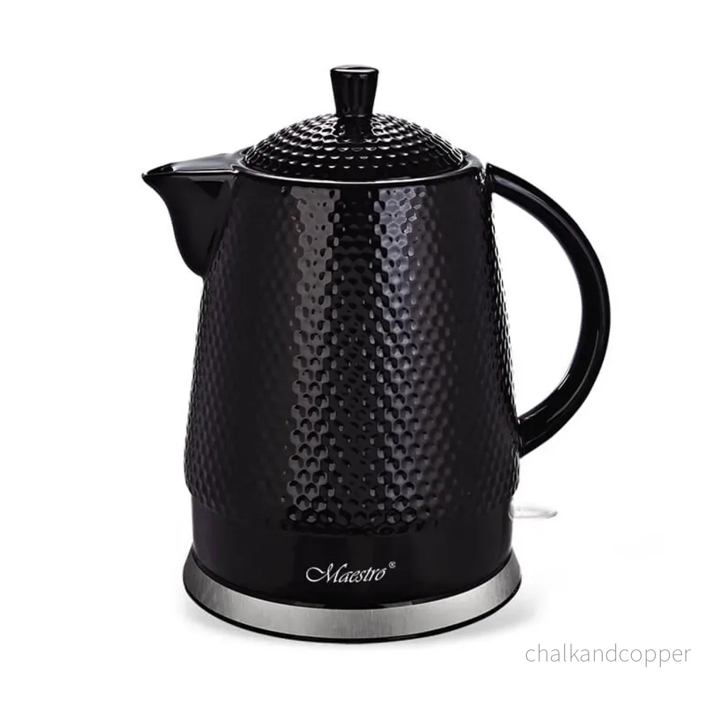 Maestro keramisk vattenkokare, kapacitet 1,5 l, 1500W, svart, MR069