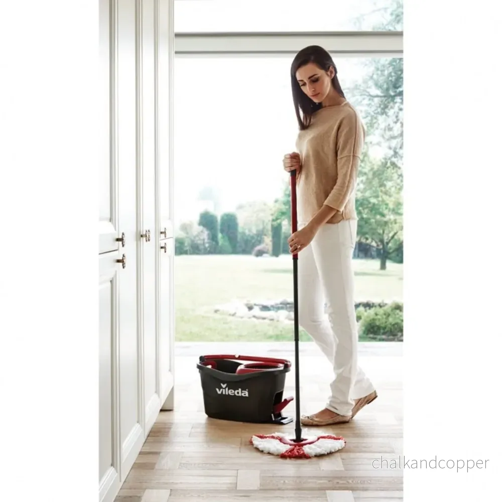 Vileda 151153 Vileda Mop Set Bucket Easy Wring & Clean Turbo Microfibre Head Handle - Bild 3