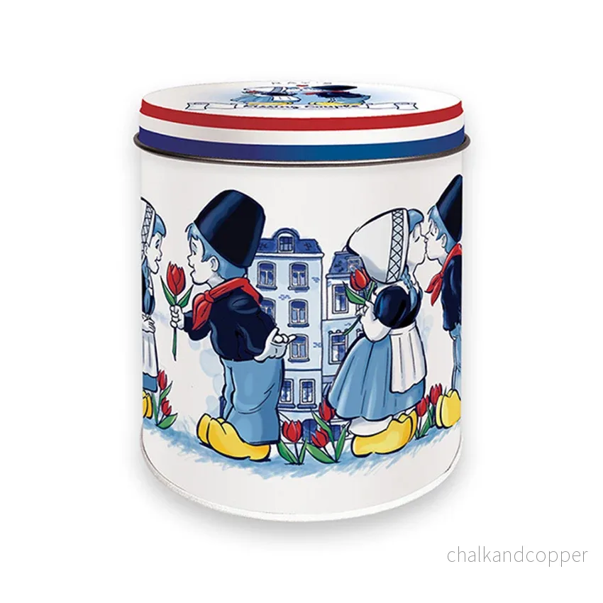 I Love Holland stroopwafel-/förvaringsburk – The Kissing Couple (115×100 mm) - Bild 2