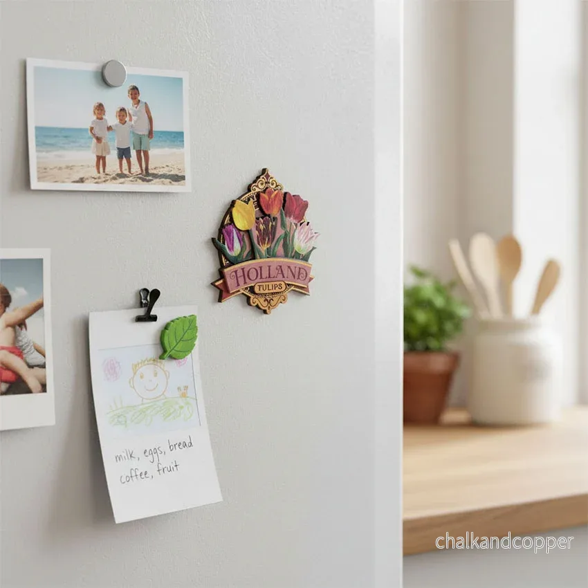 Pretty Tulips Magnet Rosa – Exklusiv Tulpan Design i MDF - Bild 2