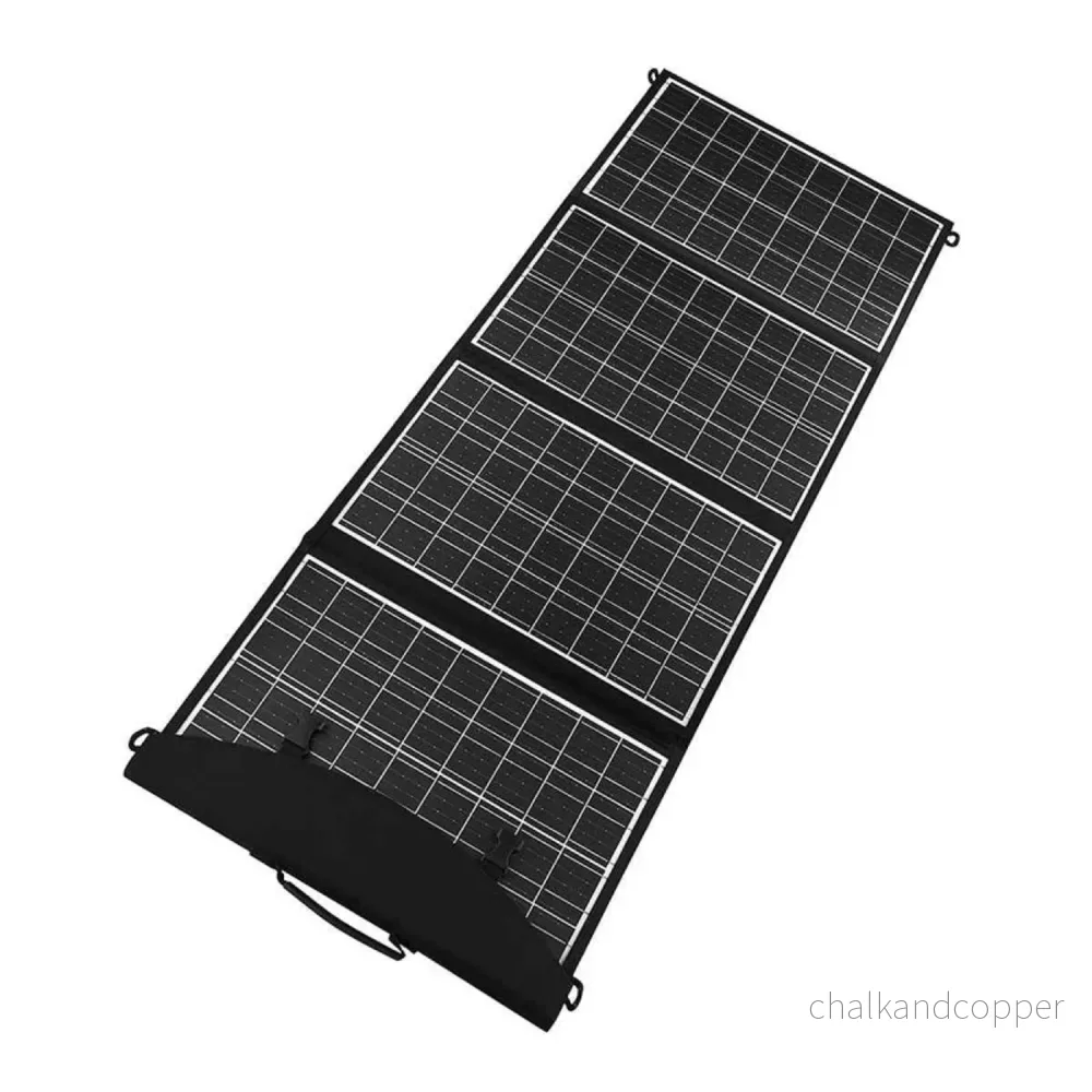 Solpanel, laddare, 60W, 2 USB-portar, svart och orange, A06 - Bild 2
