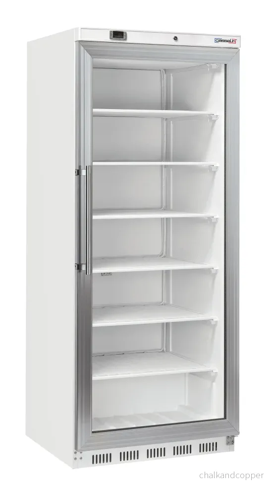 Stående glasdörr frys 600 L Vit Stående glasdörr frys 600 L Vit