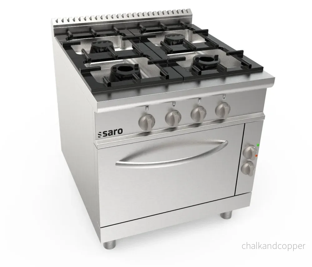 SARO Gasspis + elektrisk ugn 4 brännare LQ modell LQ / CUG4NE