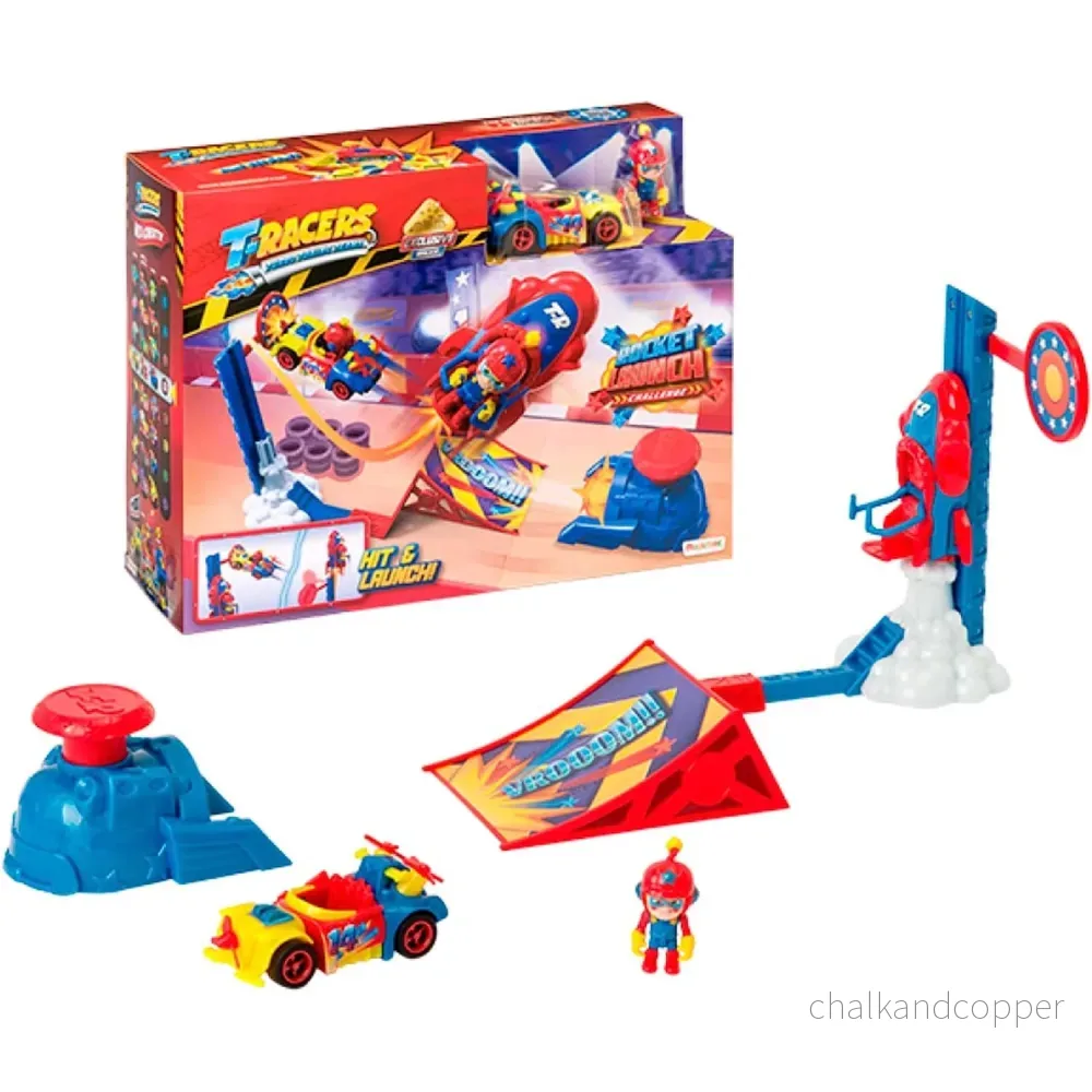 T-Racers PTRSD014IN30 Rocket Launch Playset Exklusivt Fordon