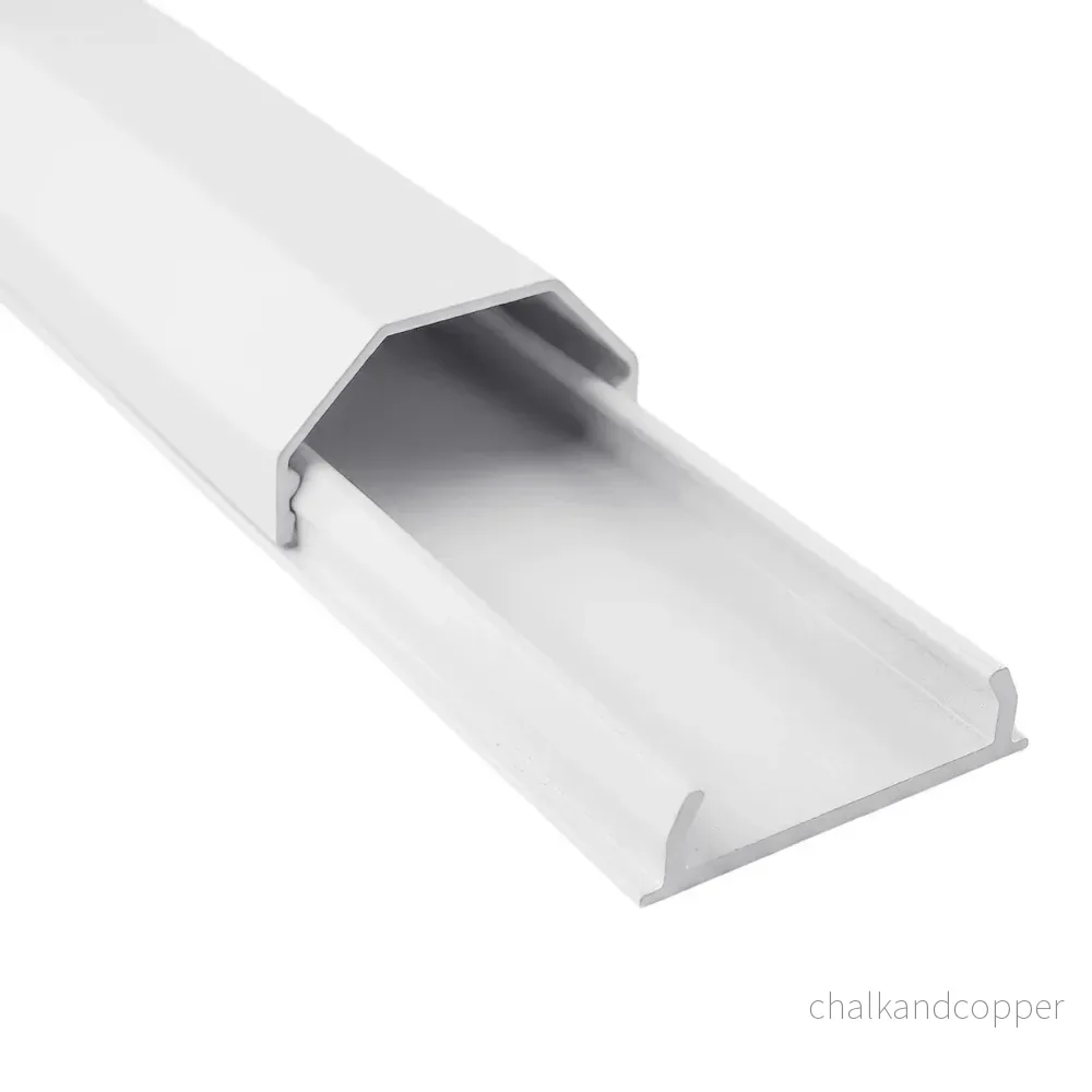 Maclean-kabelkåpa i aluminium, 33x18x750 mm, vit, MCTV-897 W - Bild 3