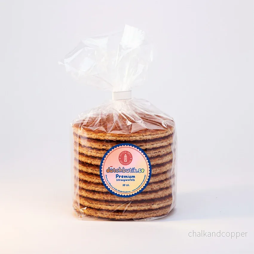 Premium stroopwafels från Nederländerna – utan konserveringsmedel (10 st, ca 350 g)