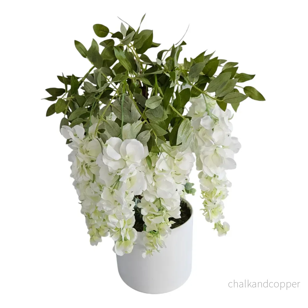 Damich konstgjord blåregn, 3-stänglade blommor, 9 blomställningar, 9pwb - Bild 2