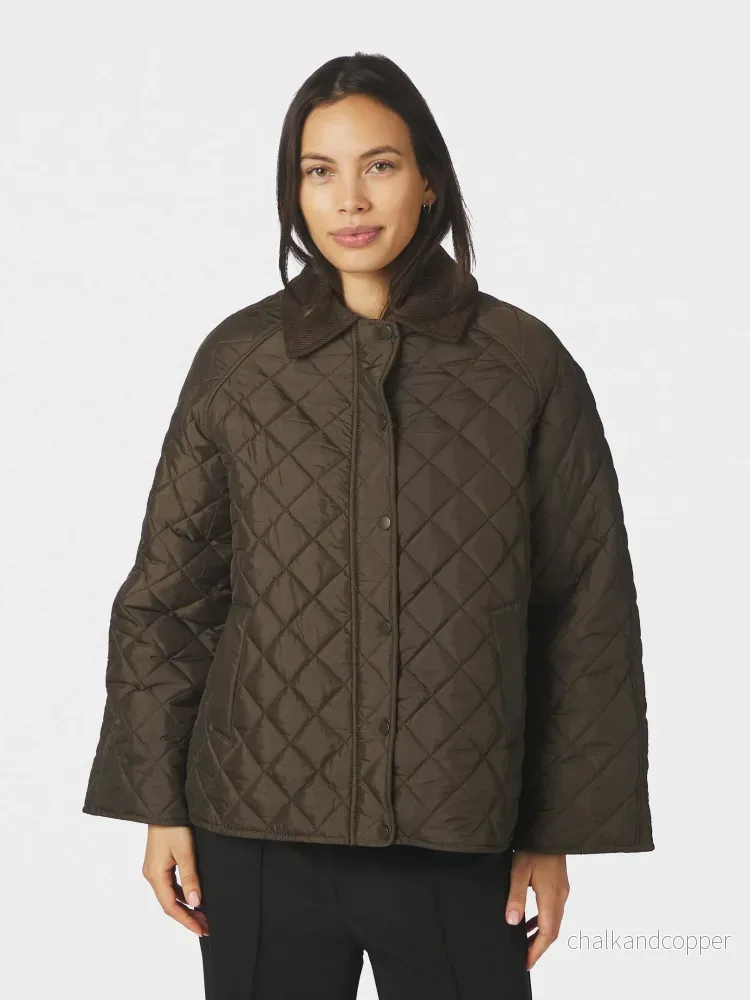 Iva Quilt Jacket Khaki Neo Noir